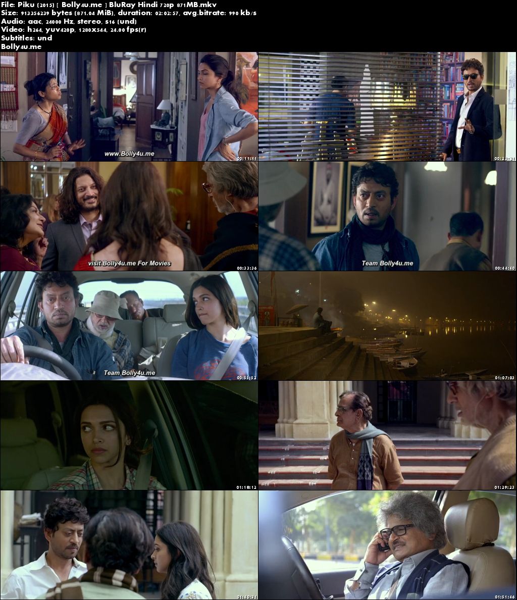 Piku 2015 BluRay 350Mb Full Hindi Movie Download 480p