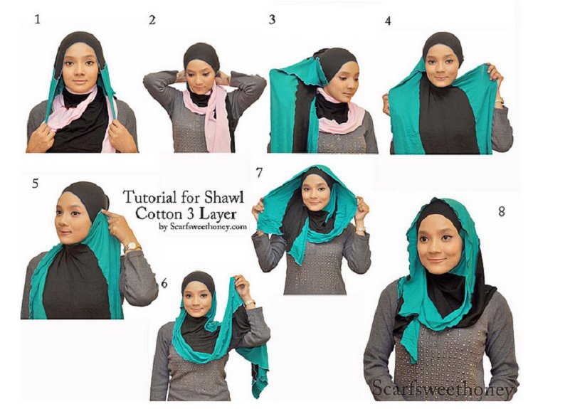 hijab sederhana model layer