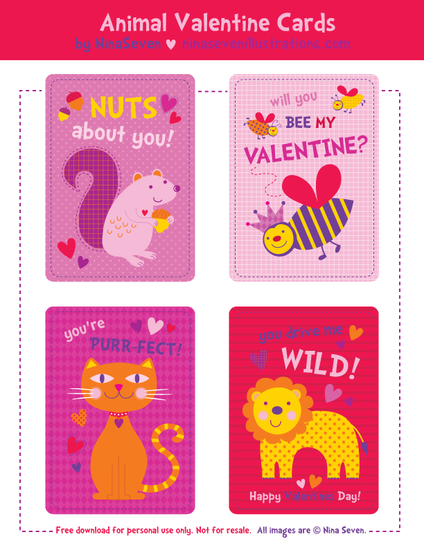 We Love to Illustrate FREE Printable Valentine's Day Cards For Kids!