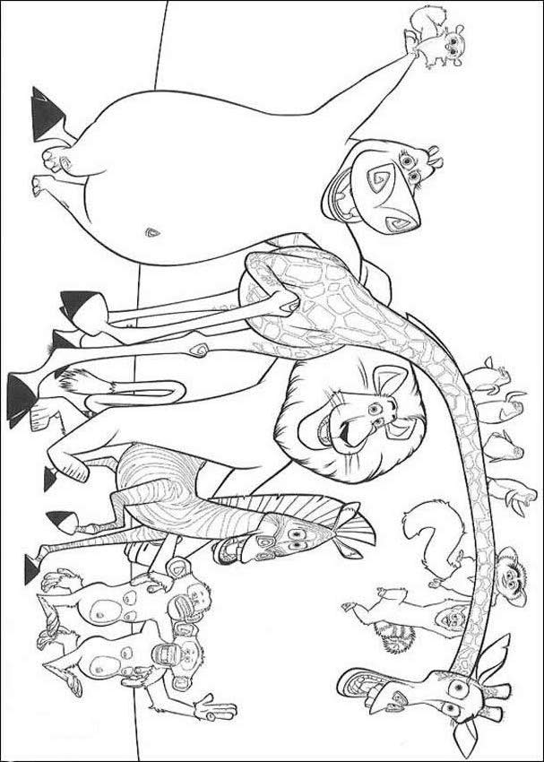 madagascar movie characters coloring pages - photo #22