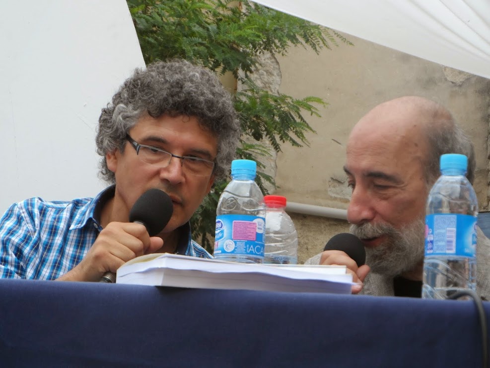 PATRICIO SANCHEZ  - RAUL ZURITA - FESTIVAL DE POESIE SETE - FRANCE - JUILLET 2014 -