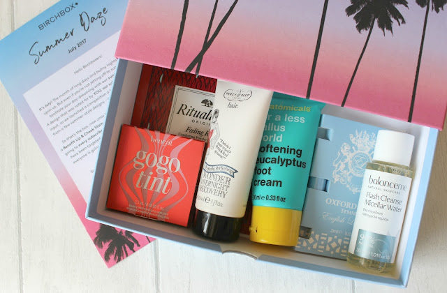 A review of the July 2017 Birchbox UK