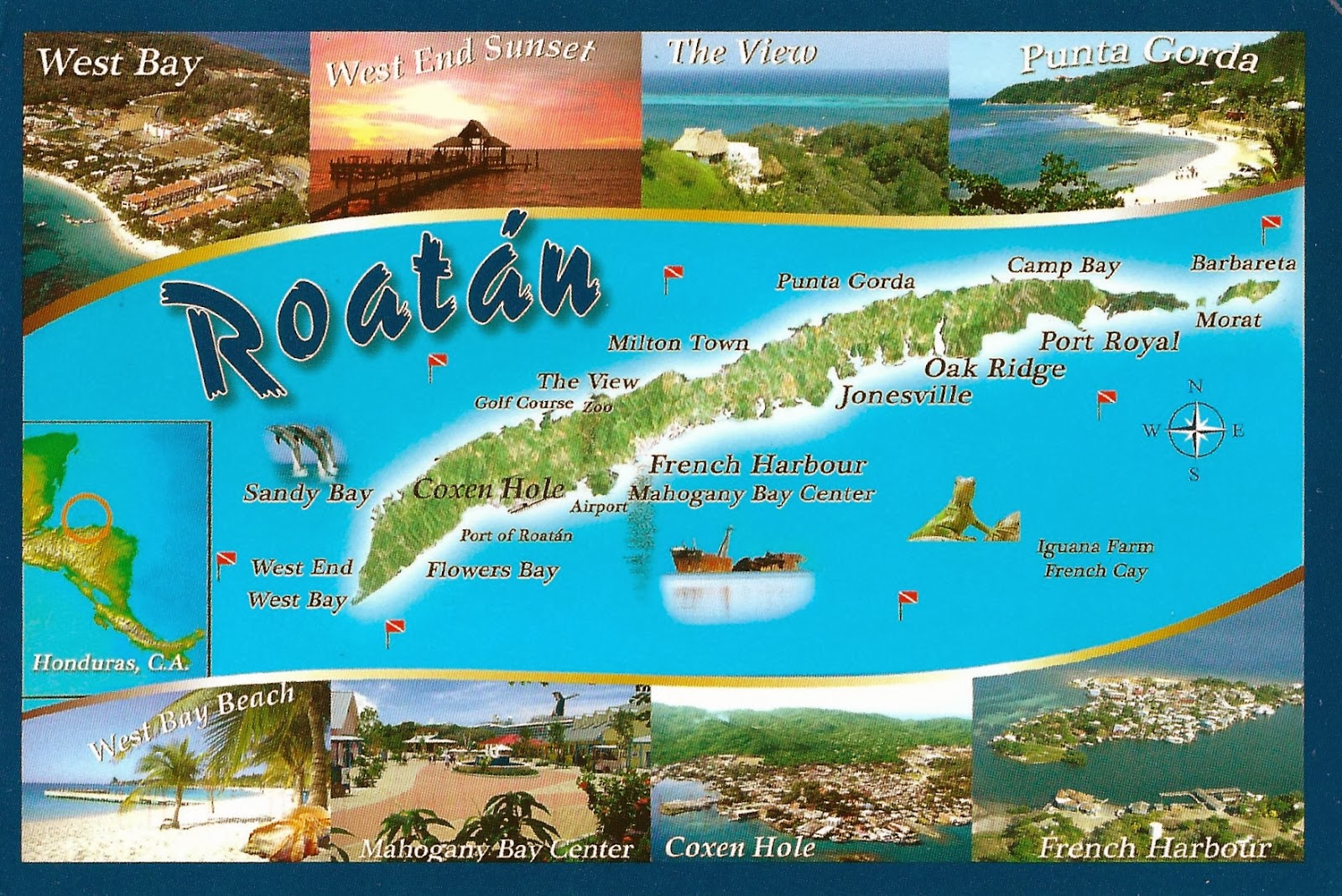 Roatan Honduras Map