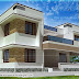 Modern flat roof villa exterior elevation