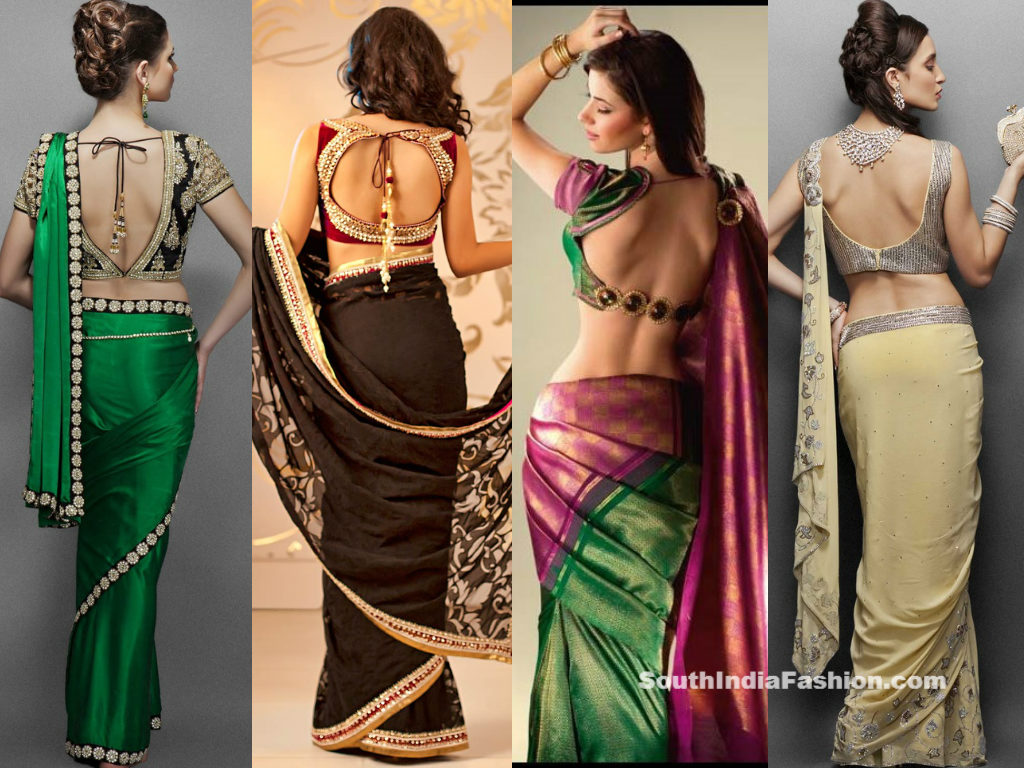 designer designer paired with  up backless blouses blouse stunning patterns designer sarees