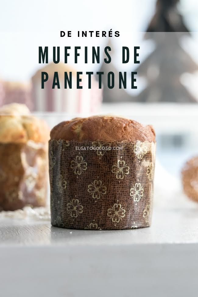 aprende la receta del muffin de panettone fácil, no es lo mismo pero resulta delicioso. Receta vía elgatogoloso.com