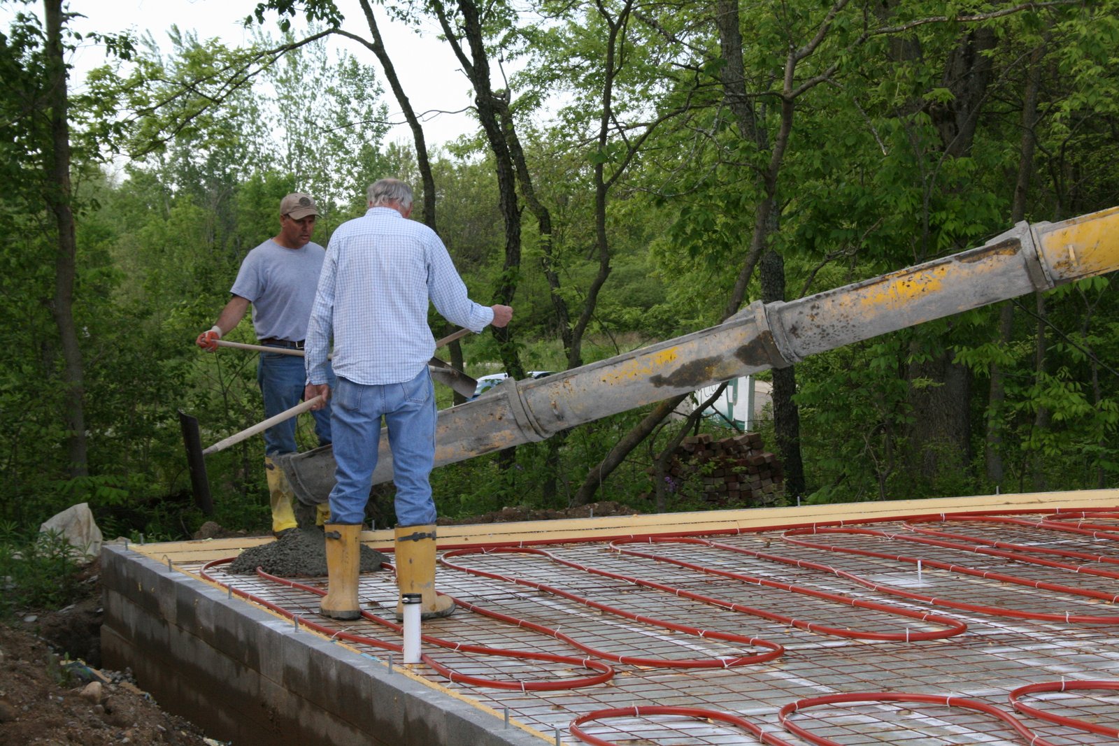 Thistle Creek House Pouring the Concrete Slab