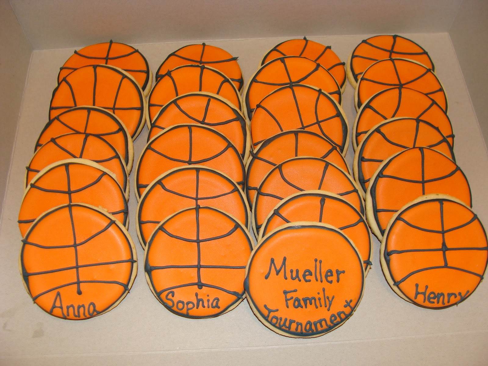 Door County Custom Cakes and Cookies Basketball Cookies for my