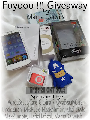 Giveaway Oktober, Mama Darwiish, telefon pintar, smartphone