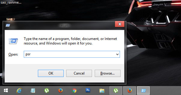 Record Windows problems using PSR 1