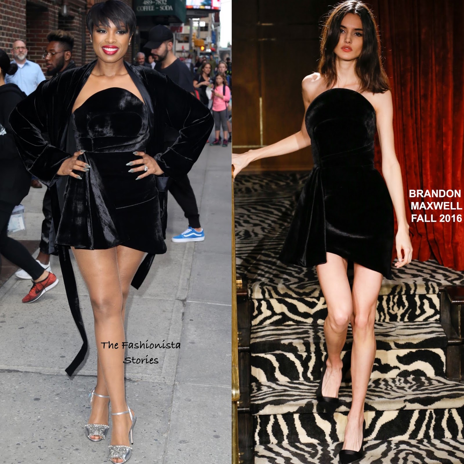 Jennifer Hudson in Brandon Maxwell on The Late Show with Stephen Colbert