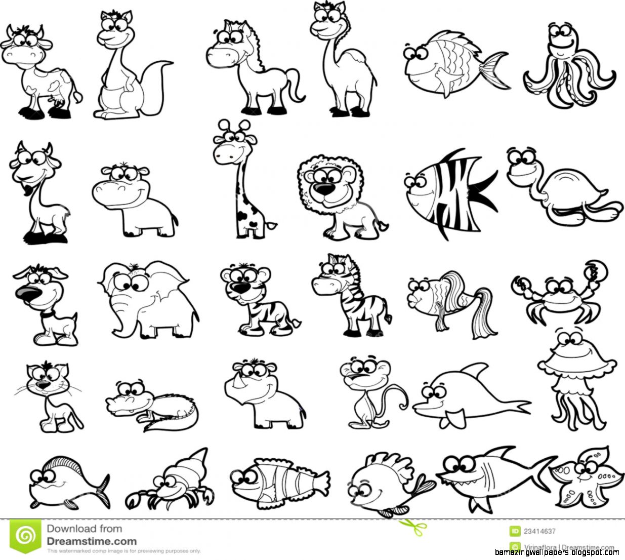 Rainforest Animals Clipart Black And White Amazing Wallpapers