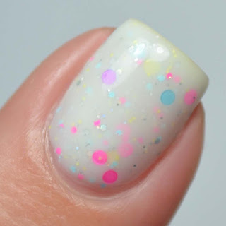 white crelly glitter nail polish
