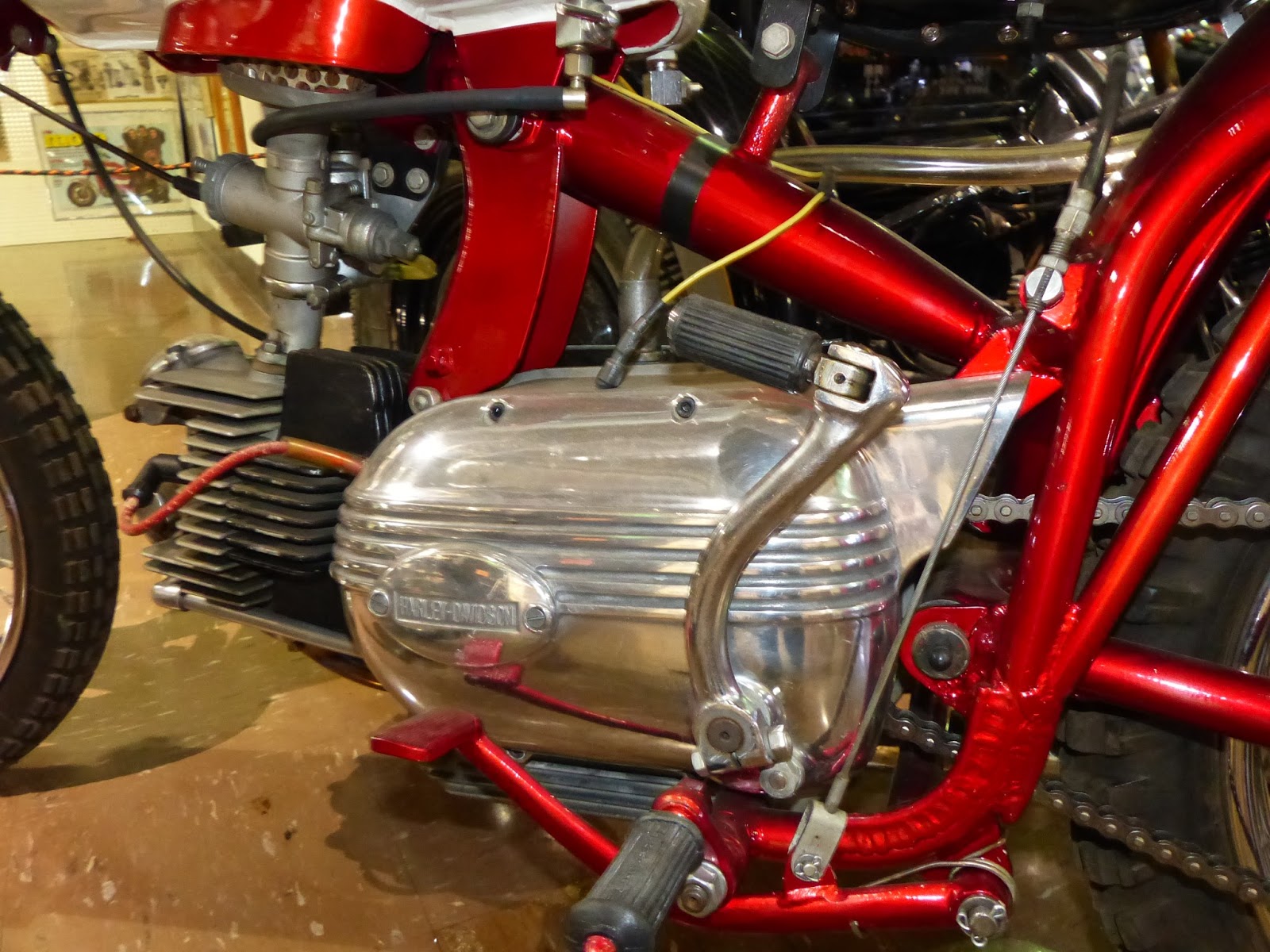 OldMotoDude HarleyDavidson/Aermacchi Sprint Flat Tracker on display at The Rocky Mountain