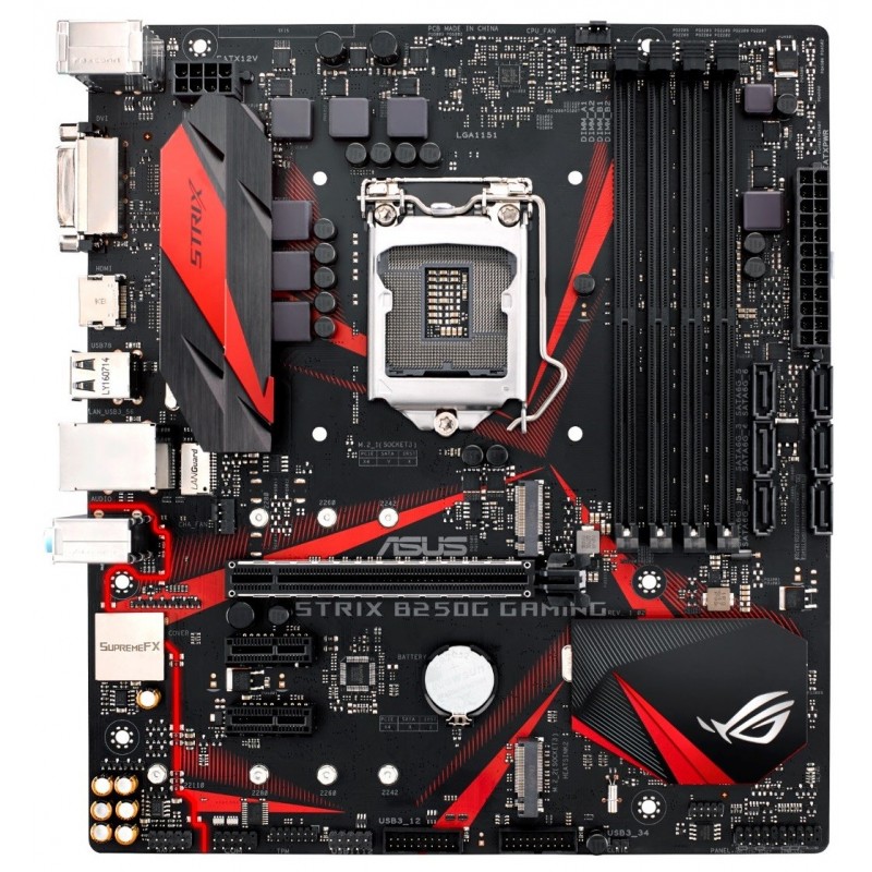 gambar motherboard Asus Strix Rog B250G Gaming Socket 1151