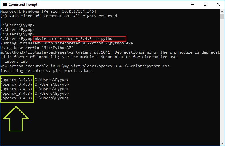 Opencv python install
