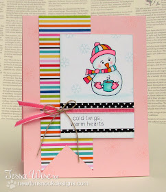 Snowman card by Tessa Wise for Newton's Nook Designs Inky Paws Challenge