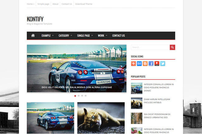 Kontify - Magazine Blogger Template