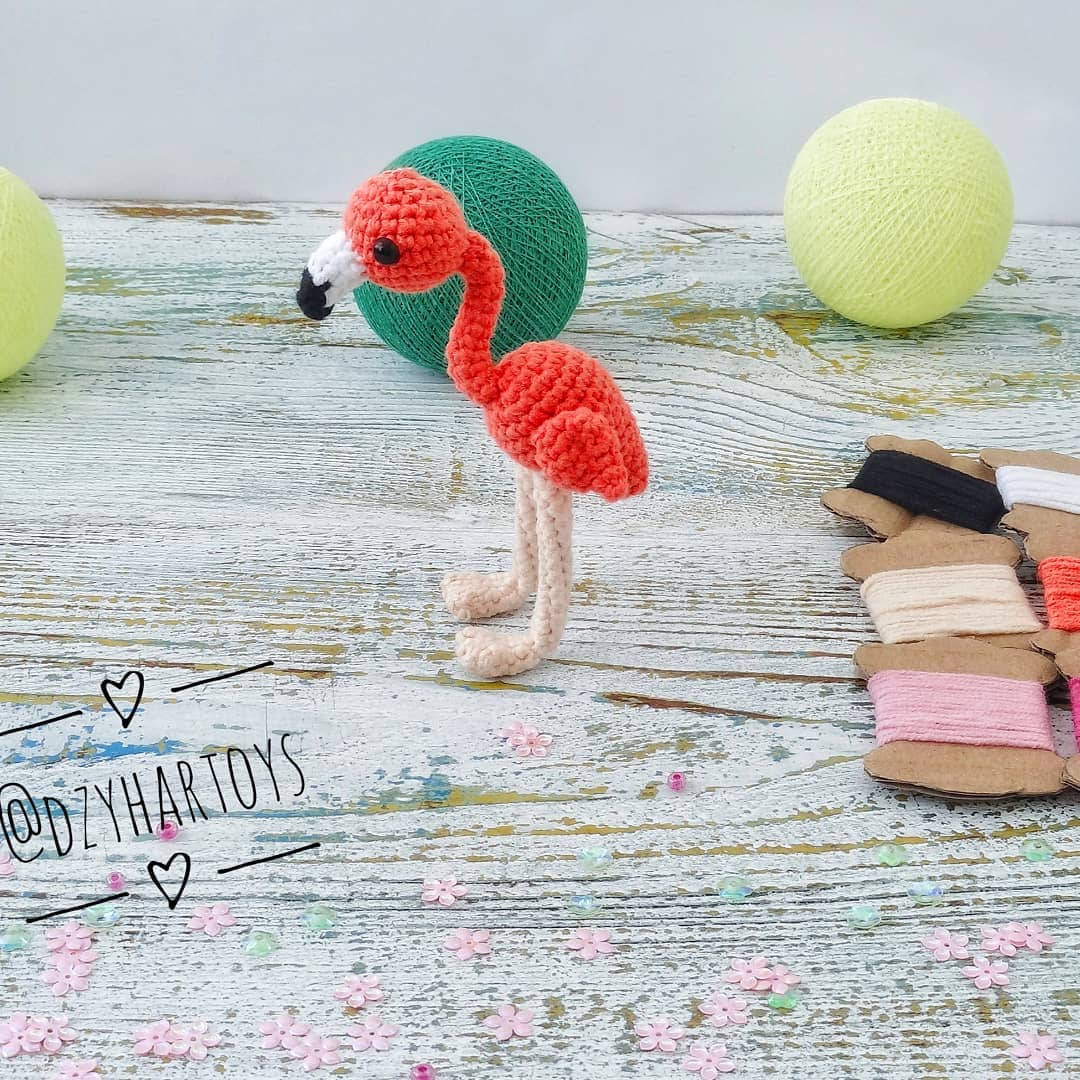 Crochet flamingo