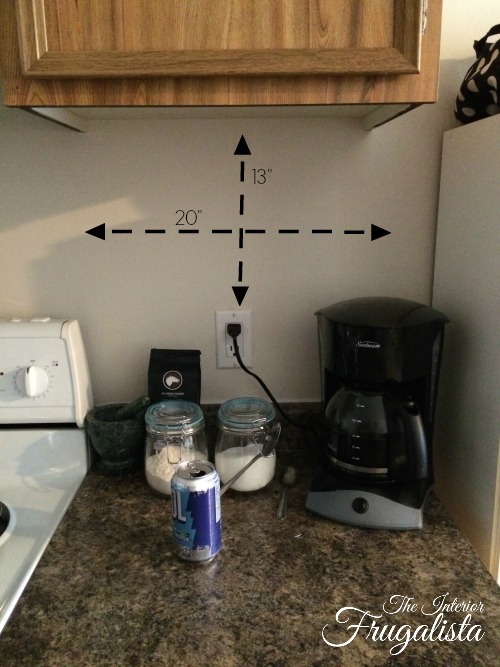 Building a coffee station mug rack to hang on a wall.