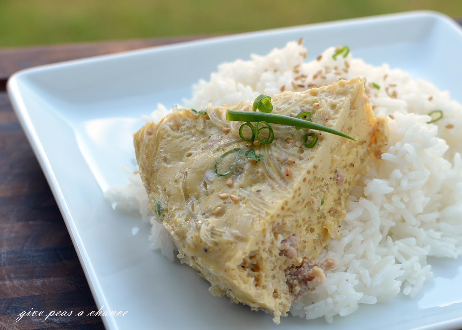 Give Peas a Chance Lao Steamed Egg with Minced Pork