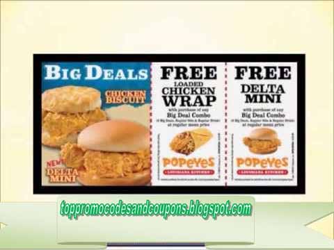 Free Promo Codes and Coupons 2023: Popeyes Chicken Coupons