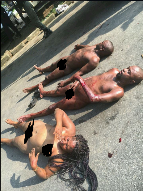 Kidnappers, Including A Woman, Stripped Unclad After Being Caught In Calabar (Pics) Sane