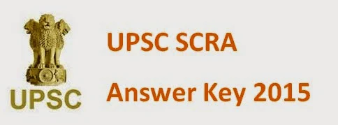 UPSC SCRA Answer Key 2015