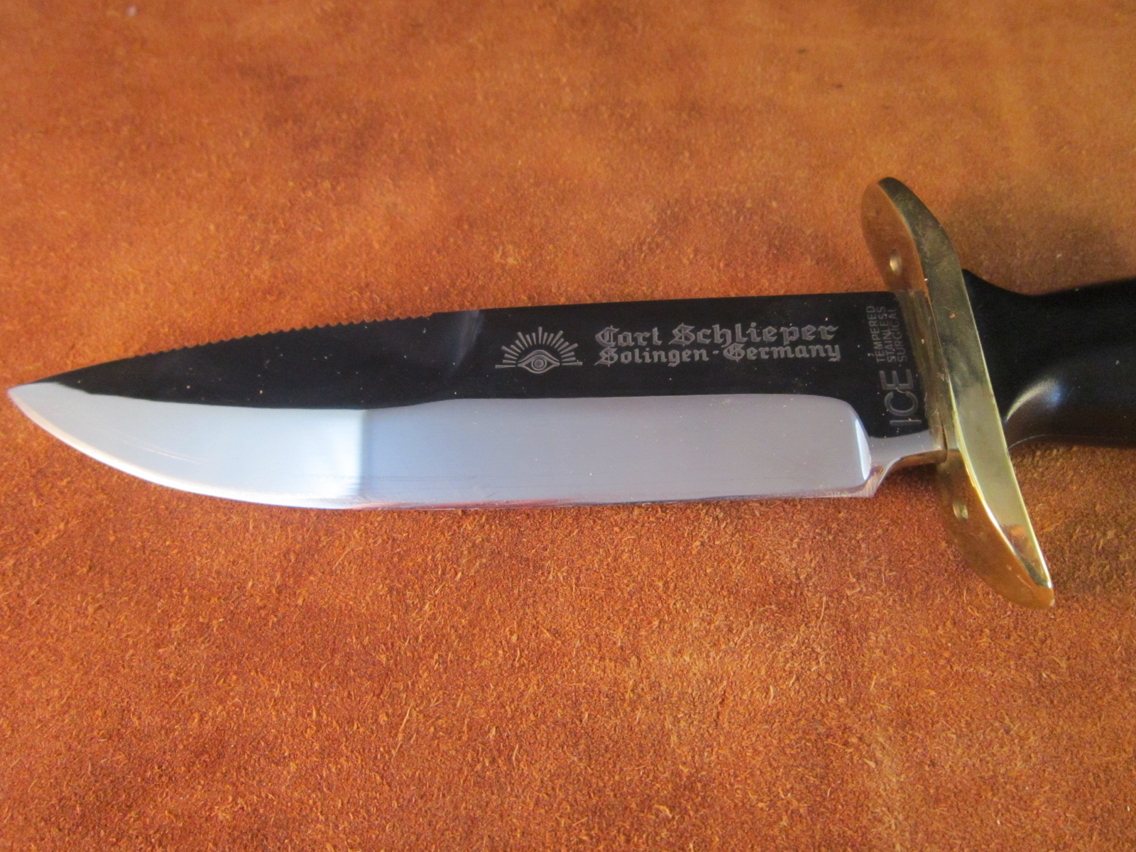 1970's Carl Schlieper Survival Knife; Eye Brand mfg. Solingen, Germany