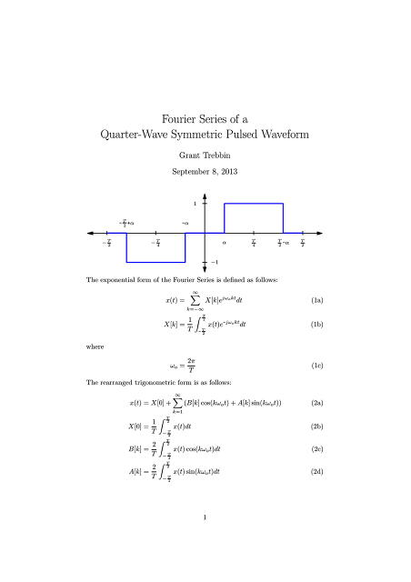Quarter-Wave Symmetric Waveform