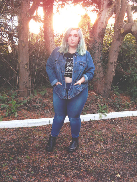 Double Denim Plus Size Autumn Outfit Of The Day