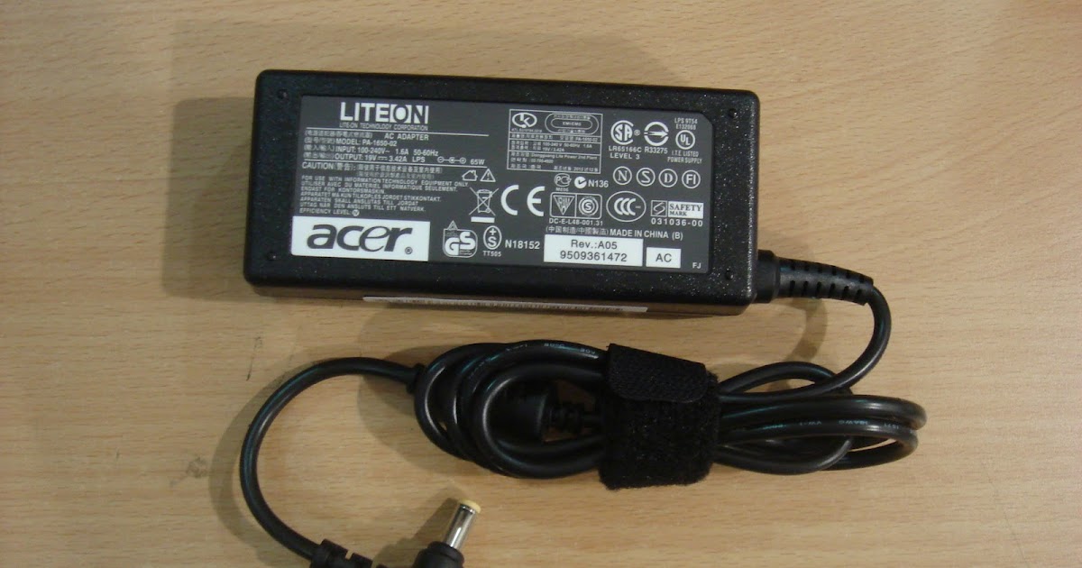 5x1. 1). блок питания для ноутбука acer 19v, 4. 0x1. 42a 65w.