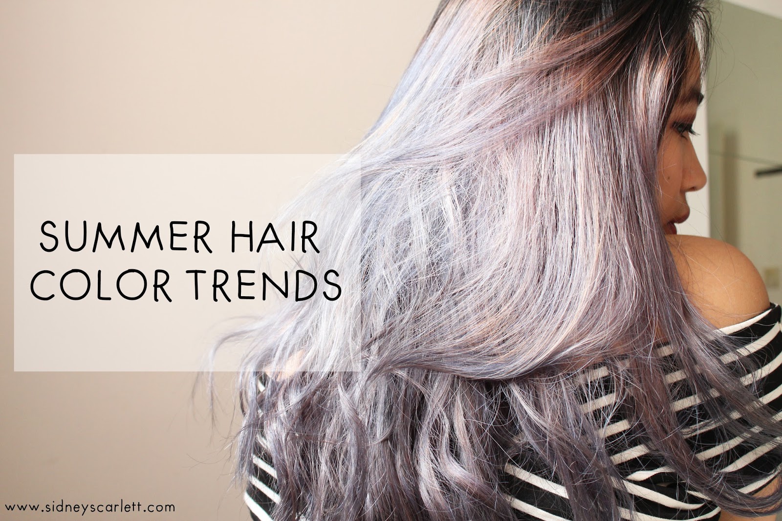 Ash Purple Hair For Summer Sidney Scarlett Fashion Lifestyle