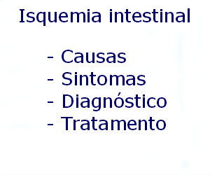 Isquemia intestinal causas sintomas diagnóstico tratamento prevenção riscos complicações