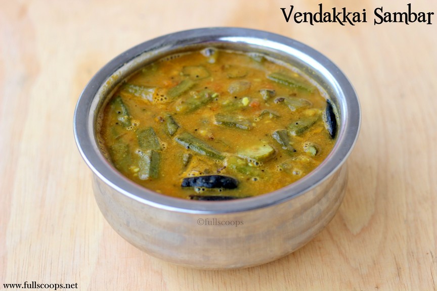 Vendakkai Sambar Full Scoops A food blog with easy,simple & tasty
