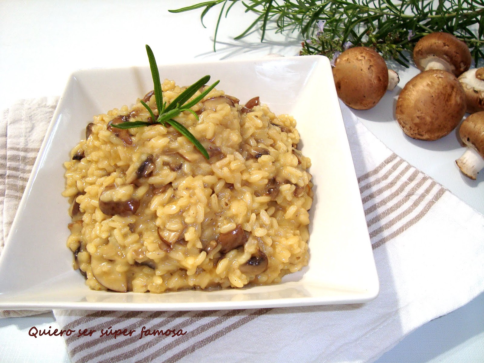 QUIERO SER SÚPER FAMOSA Risotto de setas
