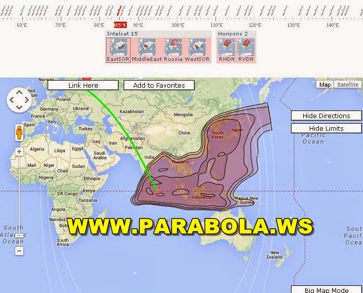 satelit parabola beam Indonesia intelsat 15 ku band
