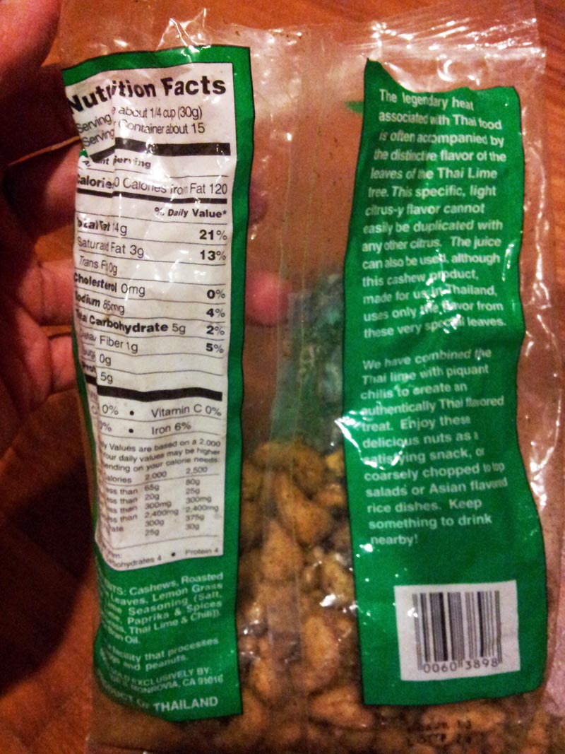 Wild Child Trader Joe's Thai Lime & Chili Cashews