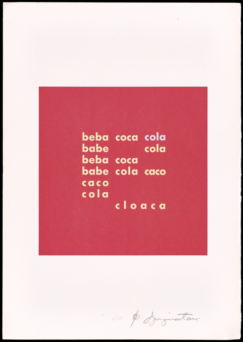Concrete Poetry and Coca-Cola