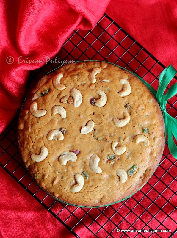 Erivum Puliyum: Eggless Kerala Plum Cake (Step by Step Pics)