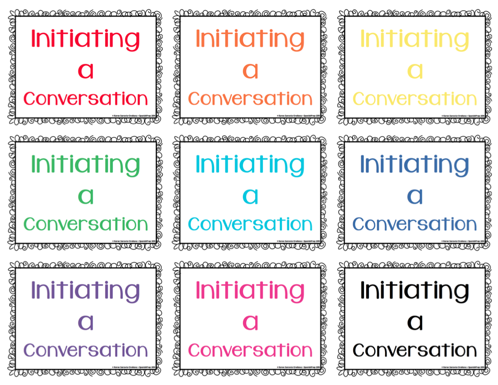 SpanishPrep Blog Spanish Speaking Cues for class conversations BUNDLE