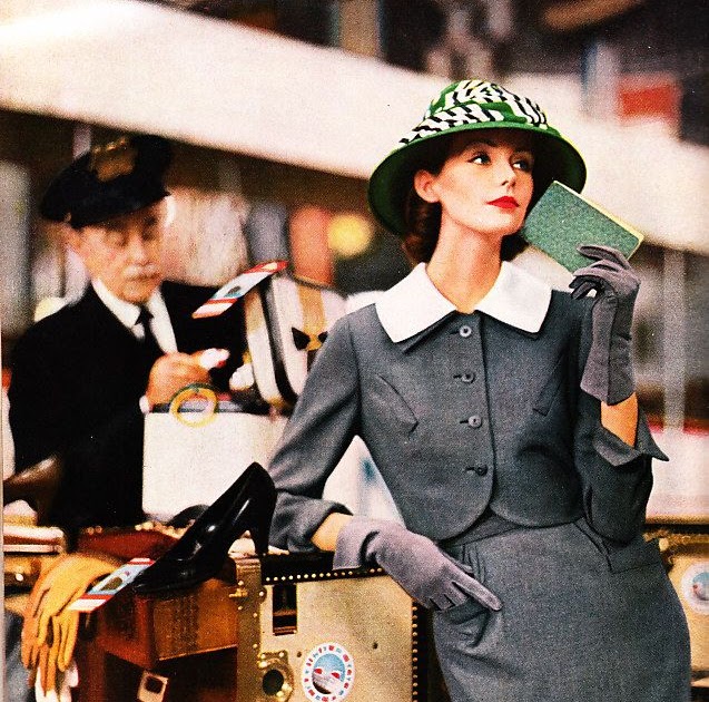 Couture Allure Vintage Fashion: Suits for Travel - 1956