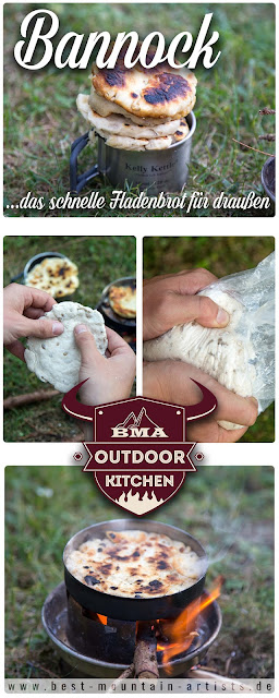 BMA Outdoor Kitchen | Trekkingnahrung | Bannock – schnelles Fladenbrot | Das beste Outdoor-Food für Trekkingtouren und zum Wandern