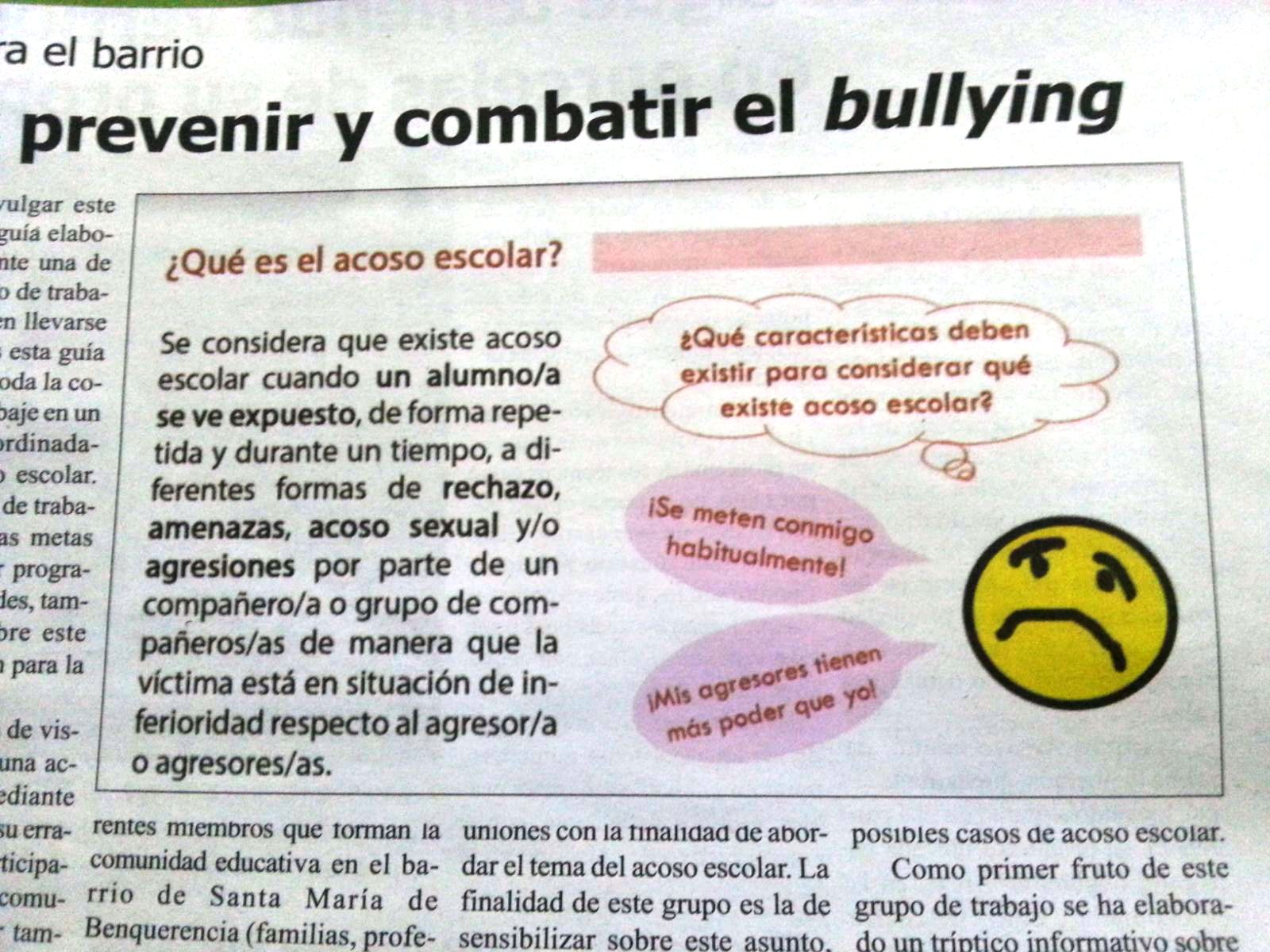 Prevenir y combatir el Bullying/Acoso