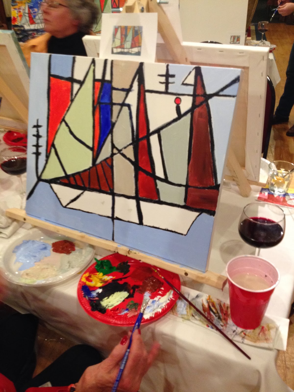 Eugene Clark Artist Good Wine Needs A Brush, Wine and Paint Event