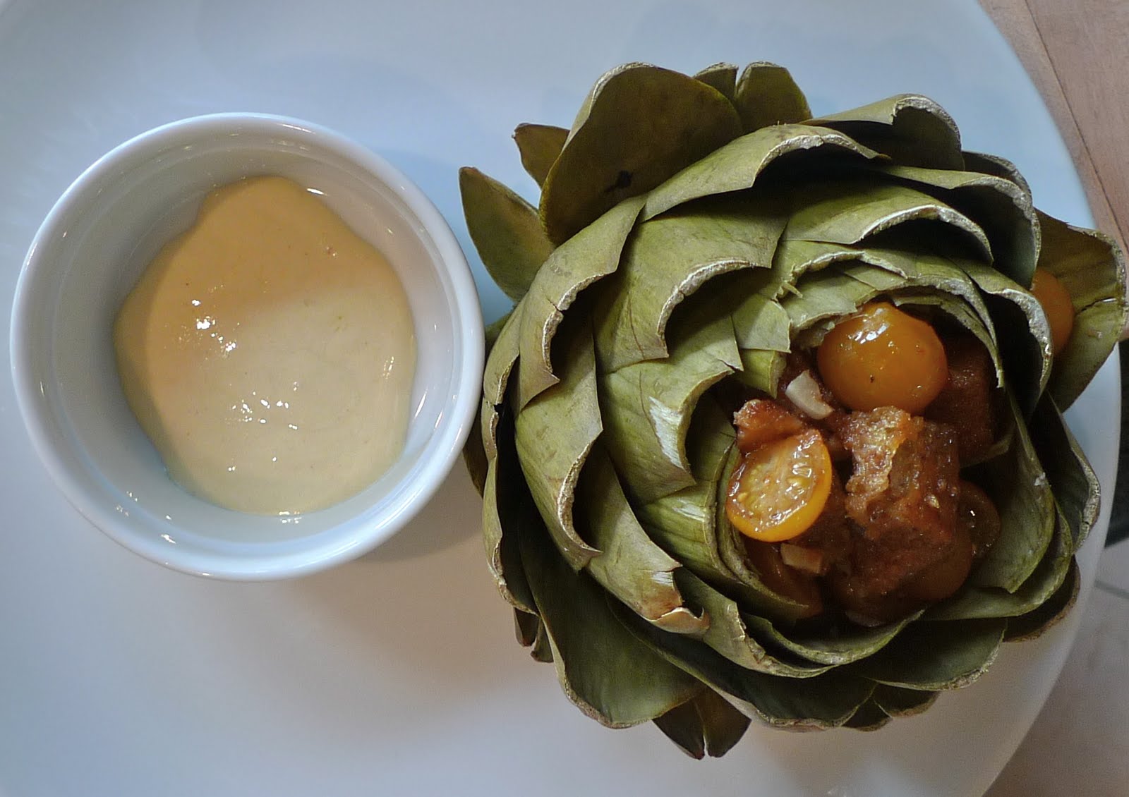 siriously delicious Stuffed Artichokes with a Dijon Dip
