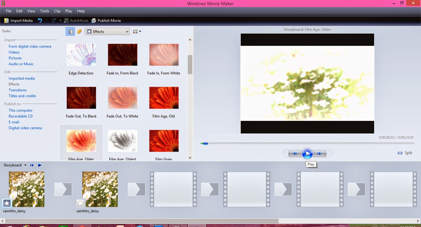 Vintage Effect in Movie Maker