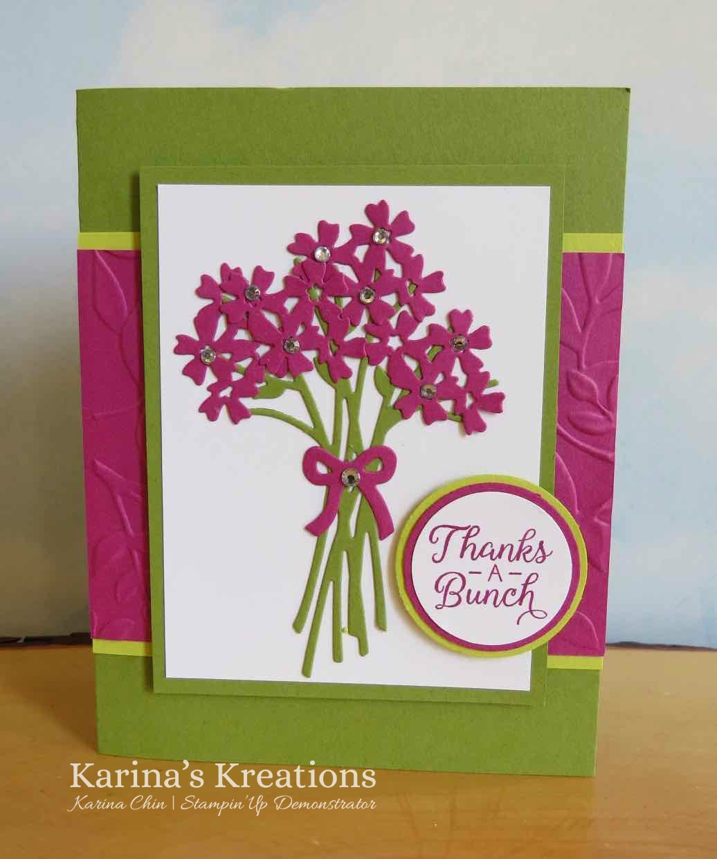 Karina's Kreations Stampin'Up Beautiful Bouquet Card!