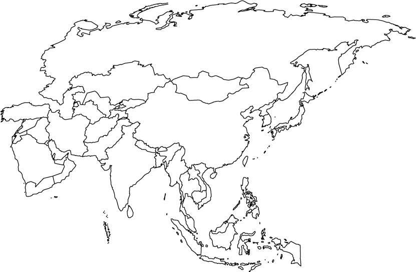 Blank Map Of Asia Free Printable Maps
