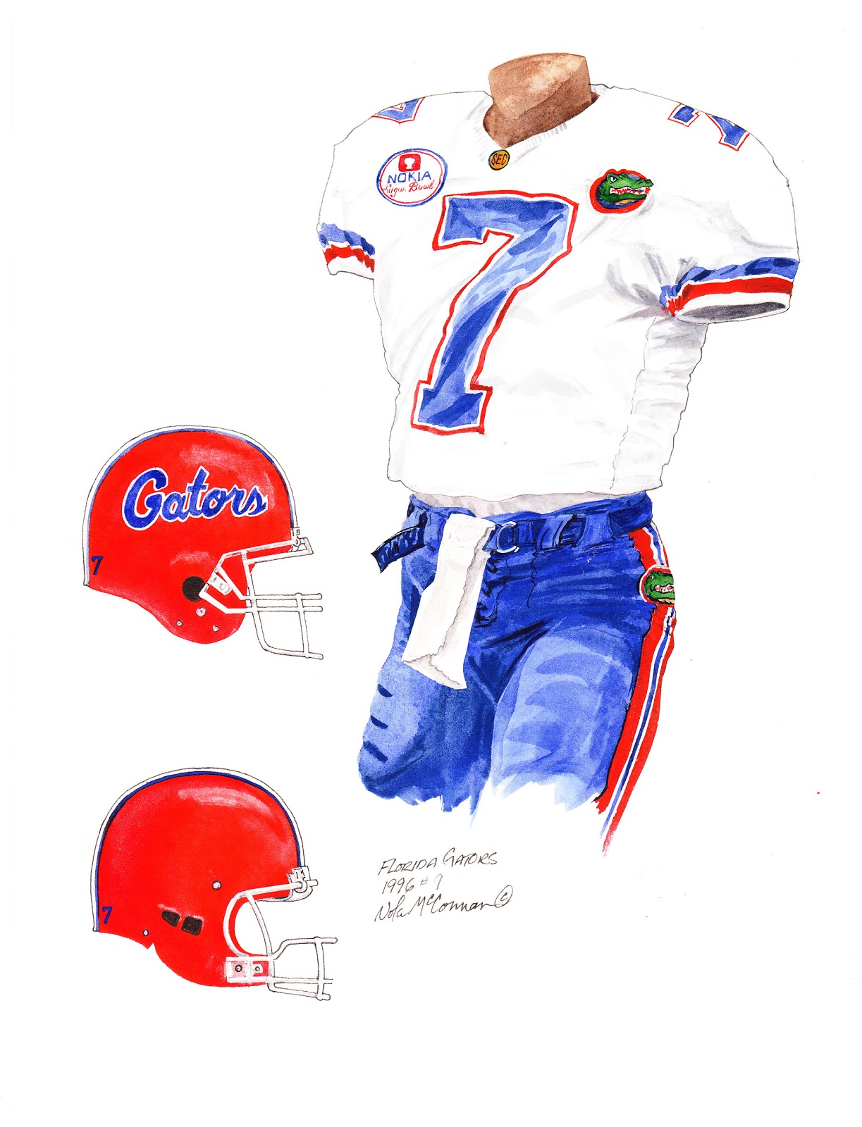 Heritage Uniforms and Jerseys and Stadiums - NFL, MLB, NHL, NBA, NCAA, US  Colleges: University of Florida Gators Football Uniform and Team History